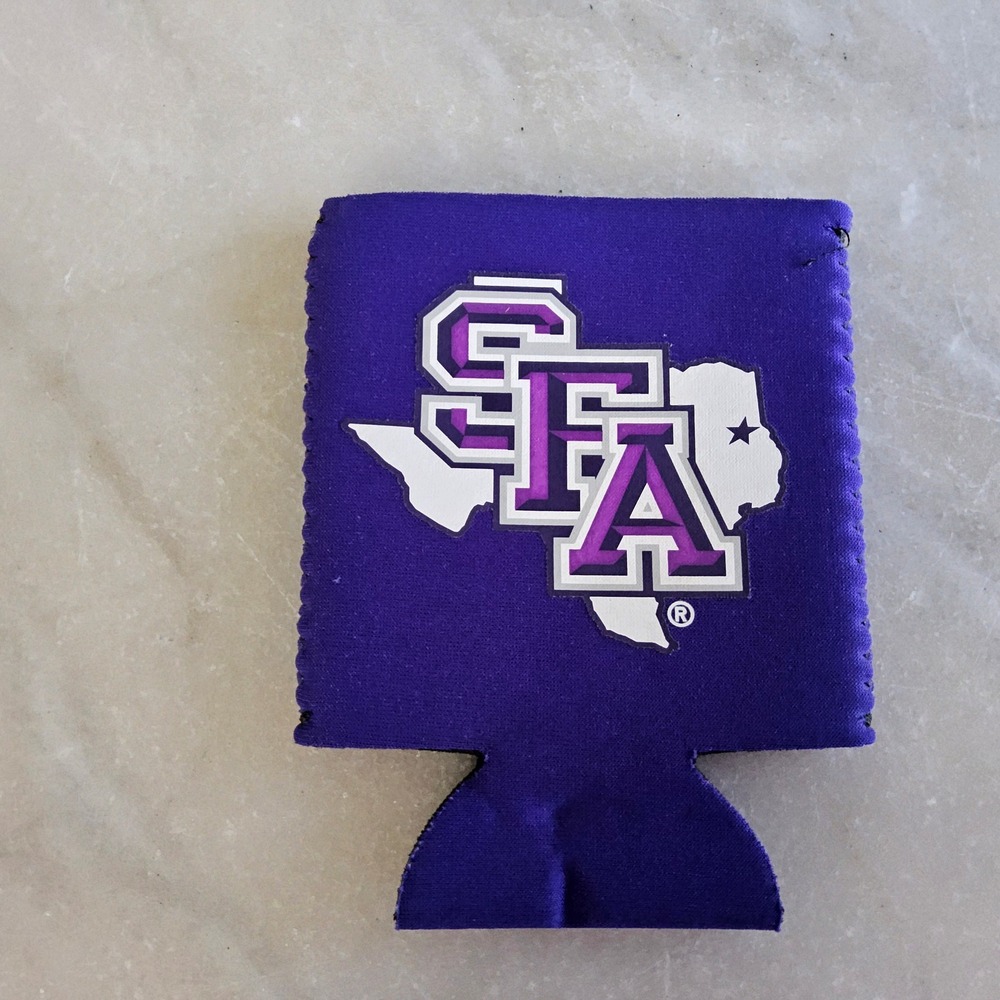 SFA Lumberjacks Purple Texas Can Cooler Cozy Stephen F Austin State Koozie‎
